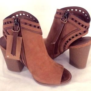Open Toe Bootie Ankle Boots Shoes Platform 6 M